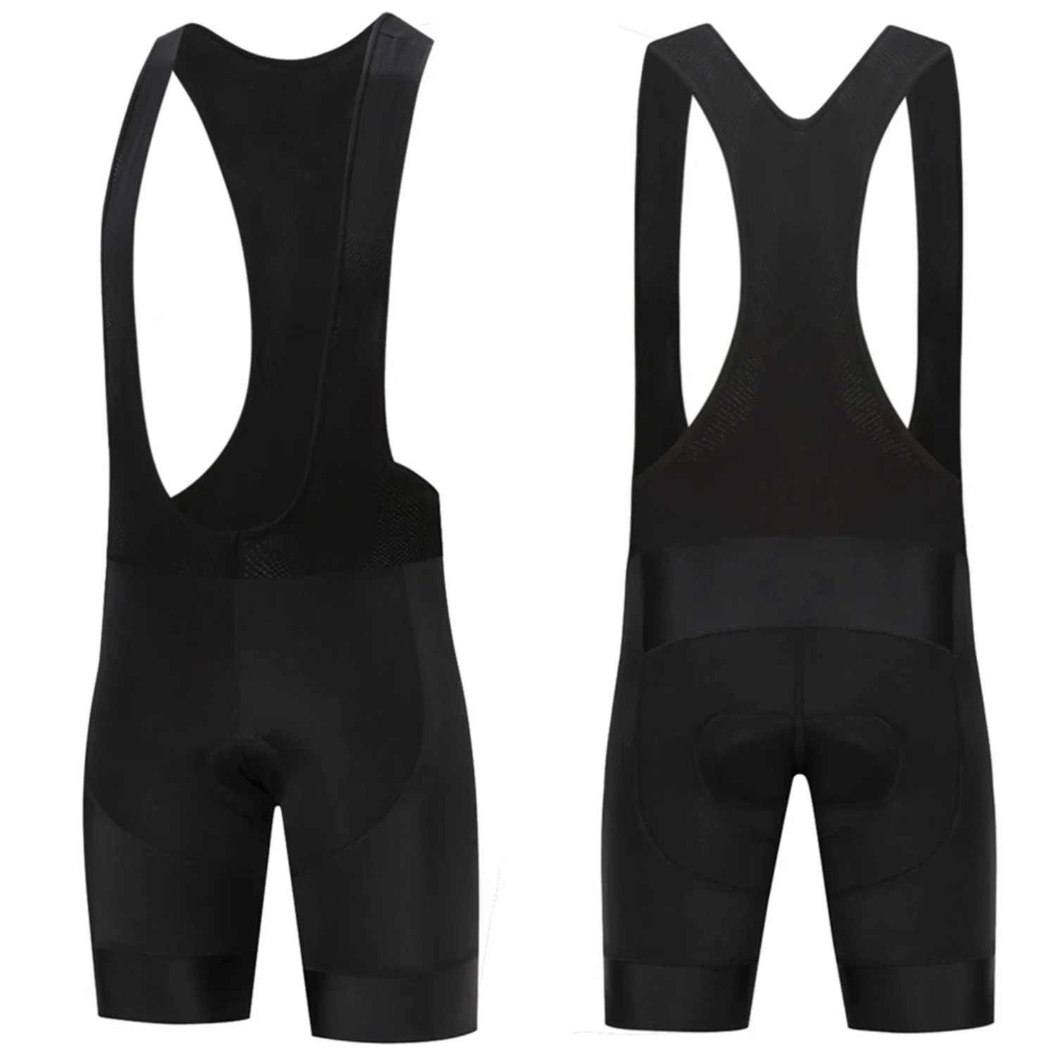 Sleek, stylish black Professional 19D gel cycling bib shorts for men - top-notch, high-performance gear perfect for summer MTB m