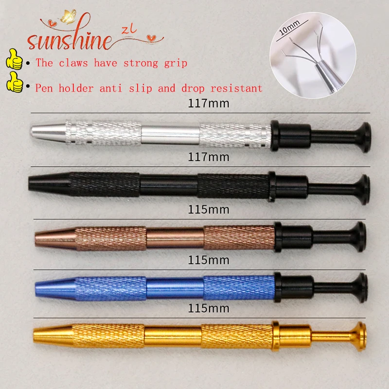 Four Claws Jewelry Beads Holder Pick-up Tool Diamond Gems Prong Holder Tweezer Catcher Grabber Body Piercing Sprinkle Pen Tool