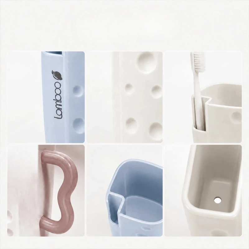 Bathroom Tumbler Set For Toothbrushes Home And Student Use_voghion.com