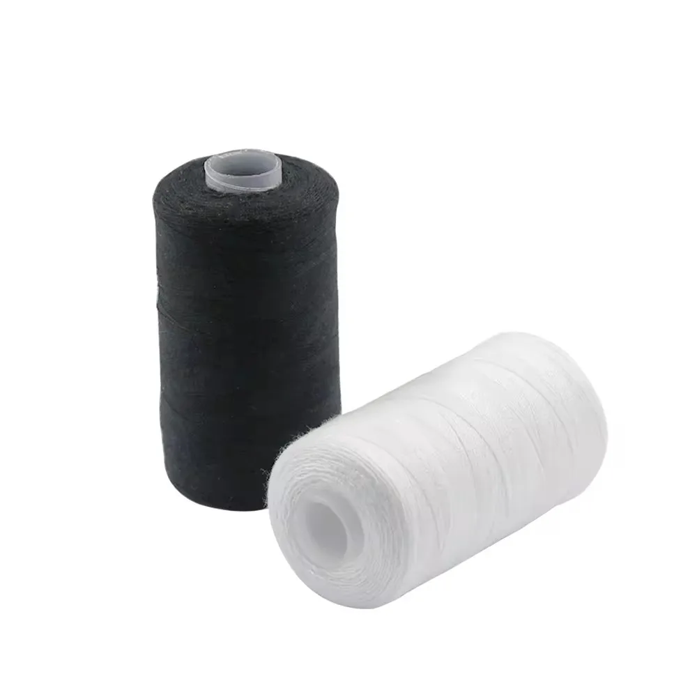 2Pcs 500M Sewing Thread Polyester Thread Set Strong And Durable Black White Sewing Threads For Hand Machines