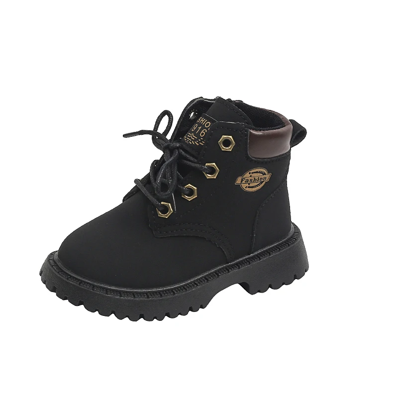 Britain Style Retro Classic Children Boys Short Boots Spring Autumn New Cute School Versatile Kids Shoes Girls Boots Non-slip PU