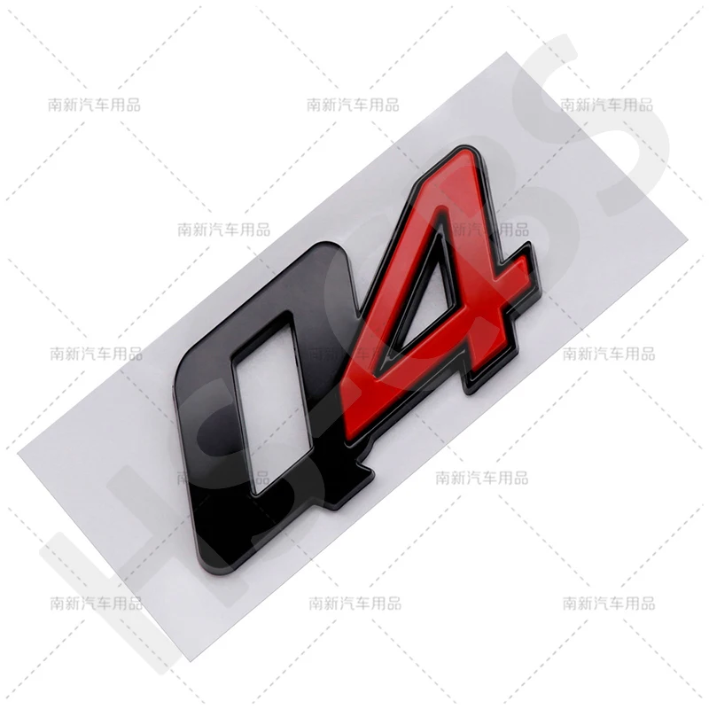 3D ABS Q4 Letter Emblem Logo Rear Trunk Badge Car Styling Sticker For Maserati Levante Ghibli Grecale Quattroporte GranCabrio