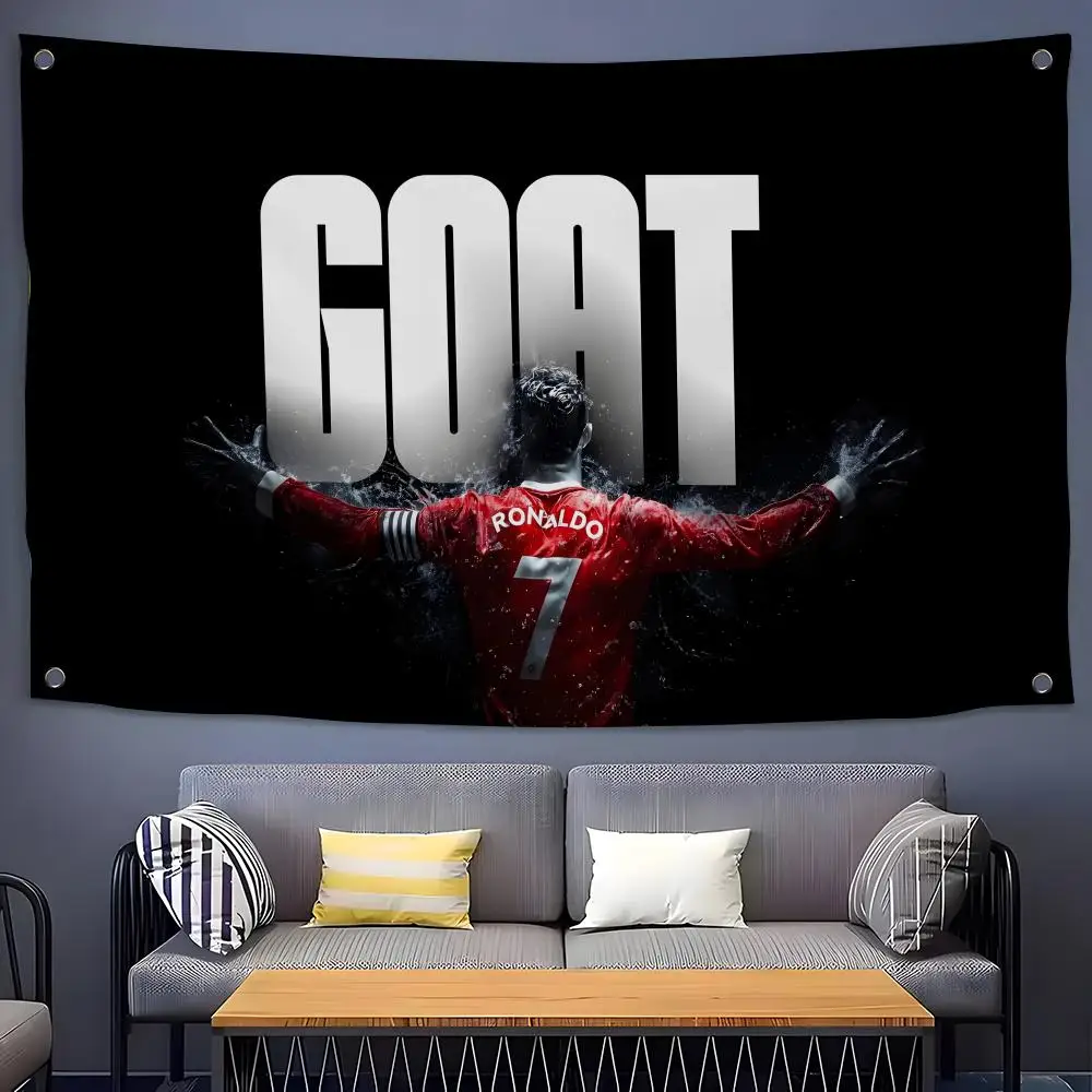 Football CR7 R-Ronaldos Flags Flags for Room, Bedroom, Home, Outdoor, Wall Hanging, Concert Print, Art Banner