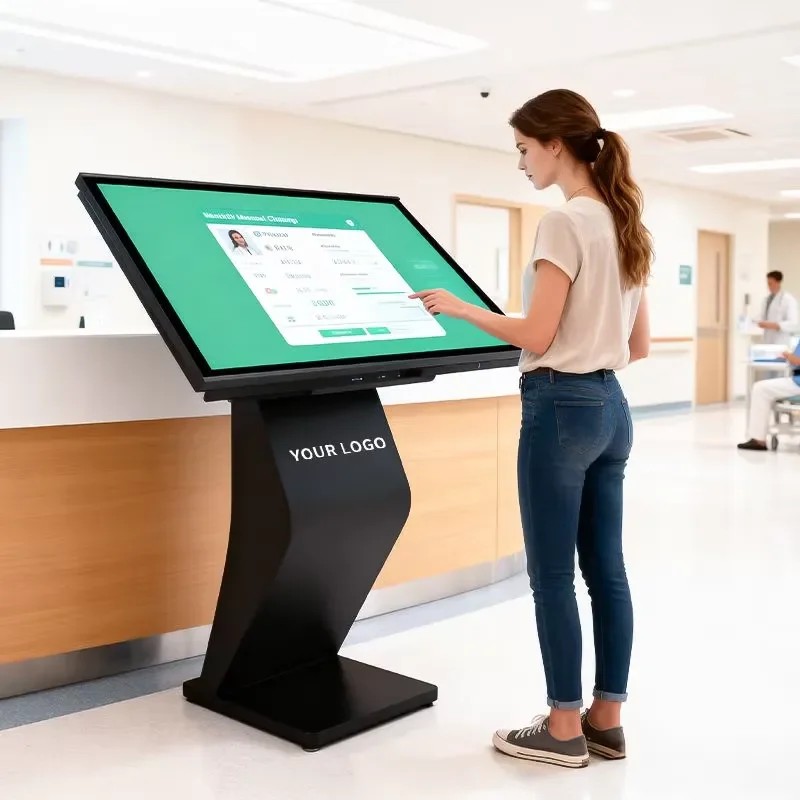 43 Inch Touch Screen Digital Signage LCD Advertising Display Self Service Kiosk Interactive Info Terminal Indoor K Stand