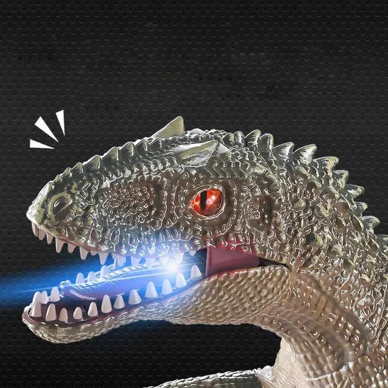 Dinozaur RC z dźwiękiem LED 2.4G chodzący pilot Velociraptor RC zwierząt USB Charge elektroniczne zabawki Raptor dla dzieci