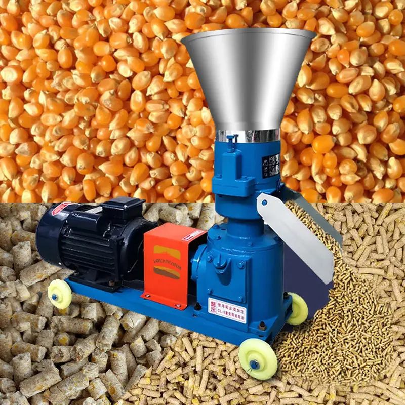Chicken Cattle Cow Pig Pellet Feed Making Machine Poultry Feed Processing Machine Feed Pellet Manufacturing Machinery