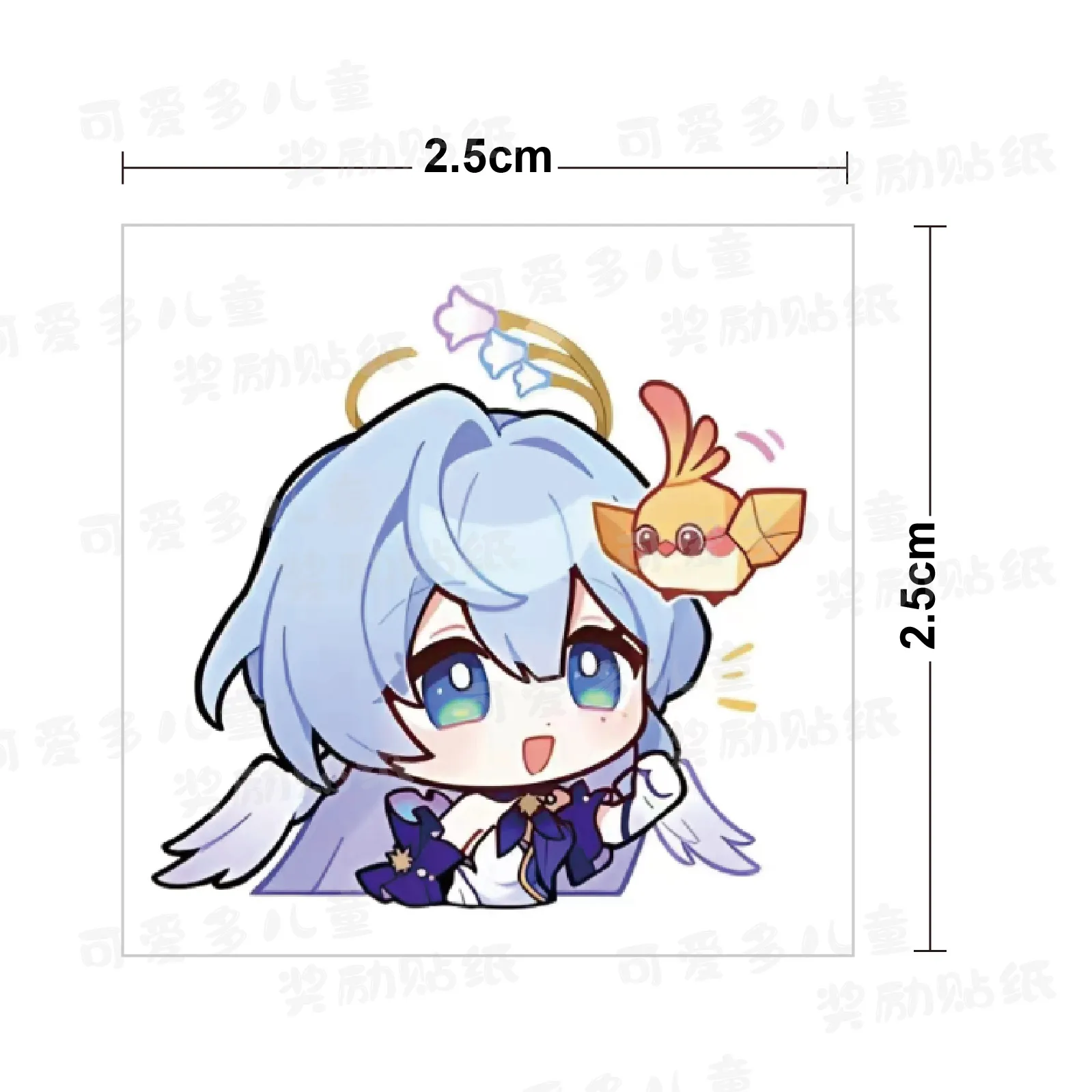 Anime Honkai: Star Rail Robin Cosplay Cute Square Curly Adhesive Label Decorate Birthday Xmas Gift Handbook 500 Stickers/rolls