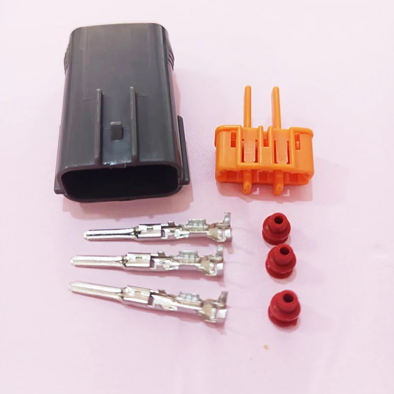 3-Pin Waterproof Car Connector Kit 6195-0012/6195-0009 Male Female Plug  Terminals Seals for Ignition Coil High-Voltage Pack