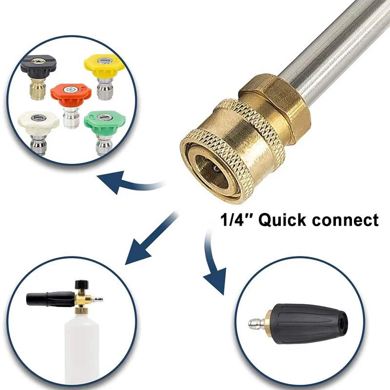 Karcher Hochdruckreiniger-Lanzeenverlängerungs-Schnellanschluss-Adapter – Hochdruck-Spritzpistolen-Zubehör für die Reinigung von SUV-Aufnahmewerkzeugen – Detail 4