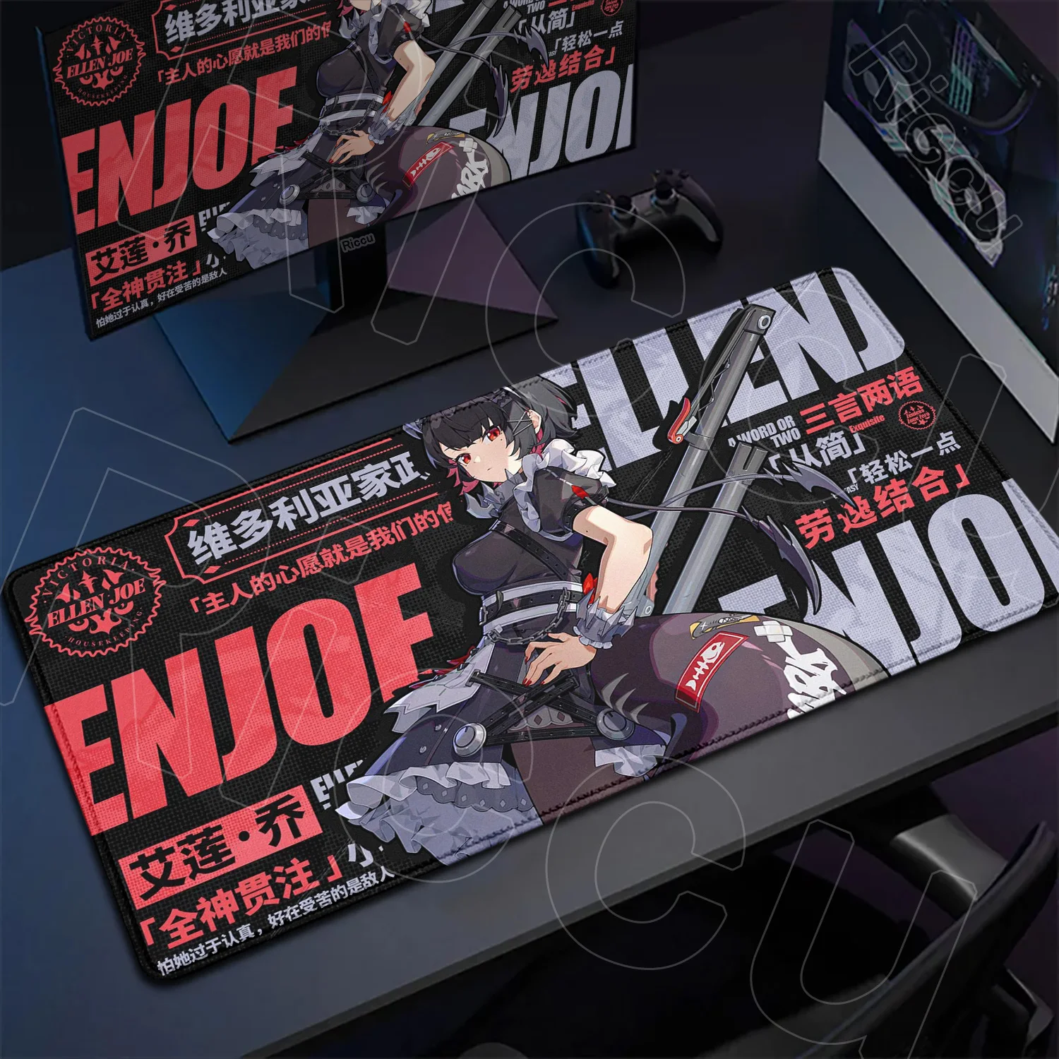 

Design Hot Game Zenless Zone Zero New Mousepad Laptop Non-slip Keyboard Hoshimi Miyabi Desk Pad XXL Anime Girl Rubber PC Playmat