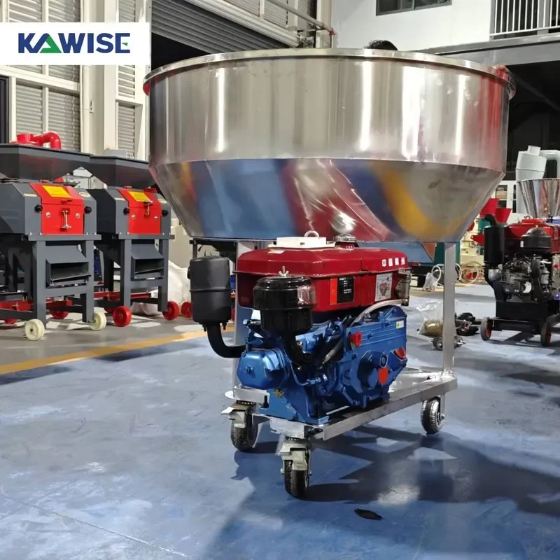 High Capacity Stainless Steel Feed Mixer for Fast Blending of Grains Soybean Meal and Animal Feed Powder