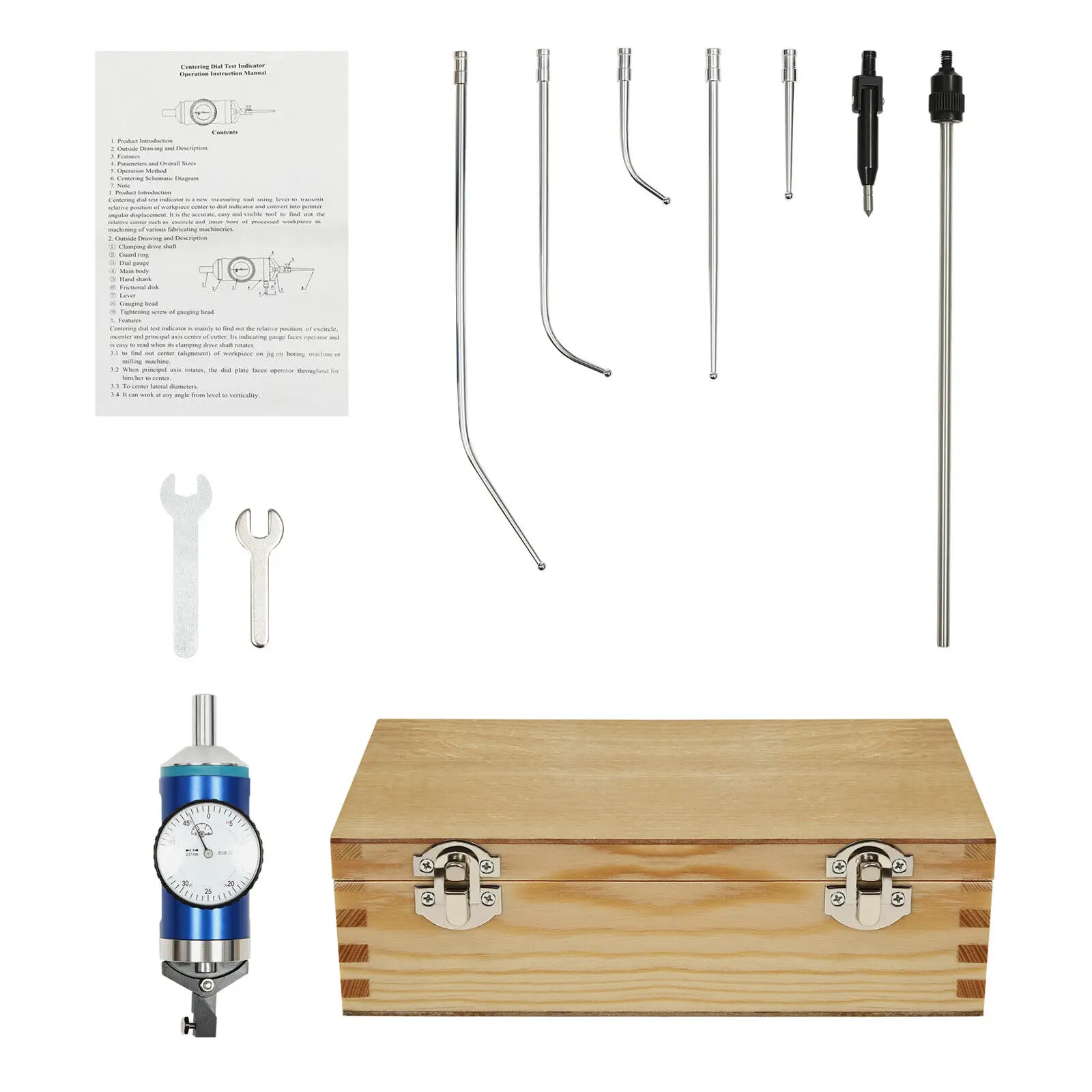 Coaxial Centering Indicator Set , Co-Ax Precision Milling Machine Test Dial