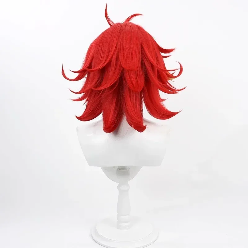 Anime Niffty Cosplay Costume Wig Adult Women Red Yellow Short Hair Heat Resistant Synthetic Wigs Accessory Halloween Party Props