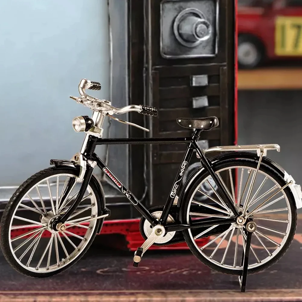 Mini Finger Bicycle Alloy Bike Model Toy Retro Metal Art Bike Model Sculpture Collection Toys For Mans Children Diy Toy Ornament