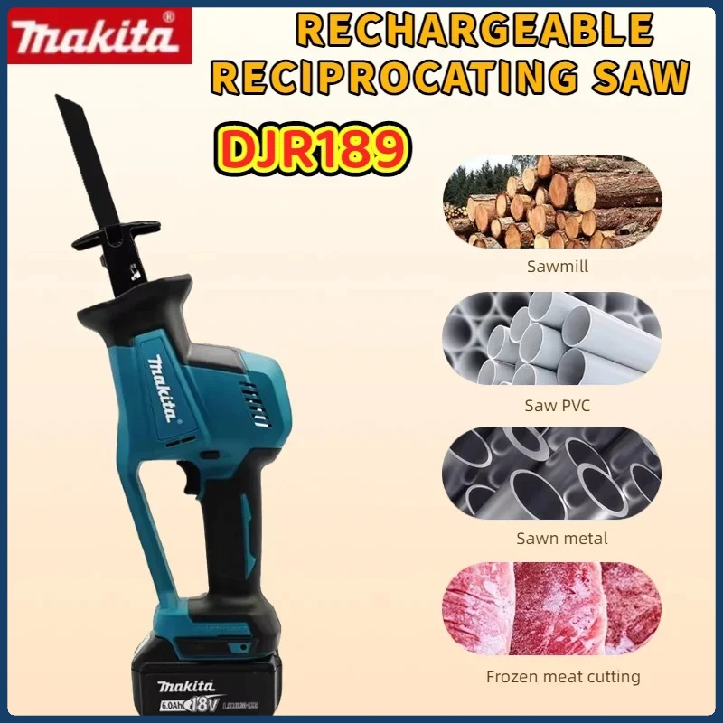 ماكيتا DJR189 اللاسلكي القابلة لإعادة الشحن الخشب فرش منشار قطع المعادن الكهربائية الترددية المنشار المحمولة 18 فولت أداة السلطة