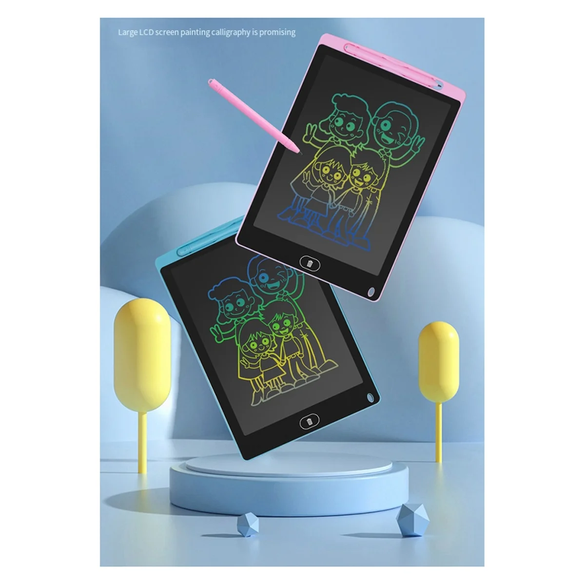 A10Z-12-Inch Children's LCD Handwriting Board Color Handwriting LCD Electronic Light Writing Graffiti Drawing