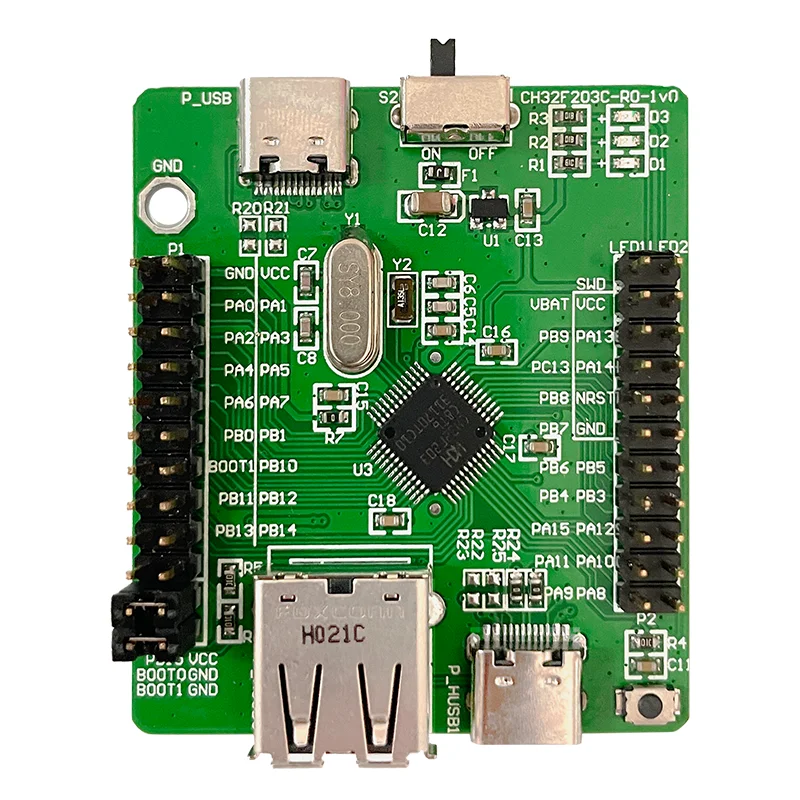 2 teile/los ch32f203c8t6 Grund bewertungs karte Cortex-M3 Kern 144MHz Industrie-Low-Power-Modi 2 * USB kann opa wch-link