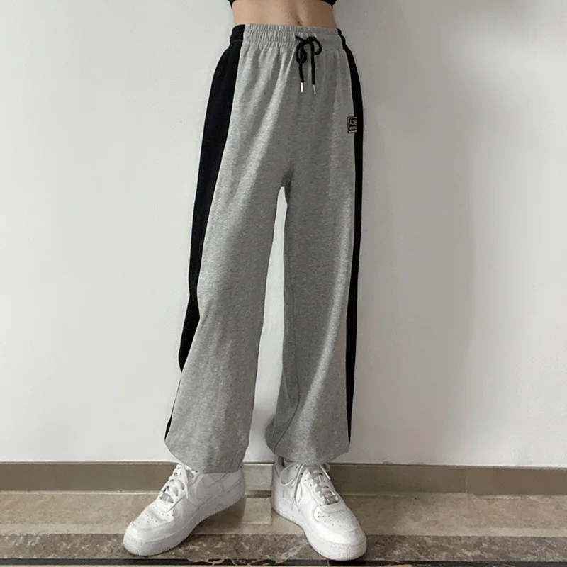 Ladies Jogging Sweatpants Stitching Beam Foot Sweater Casual Pants Women Autumn and Winter Sports and Leisure Women's Trousers