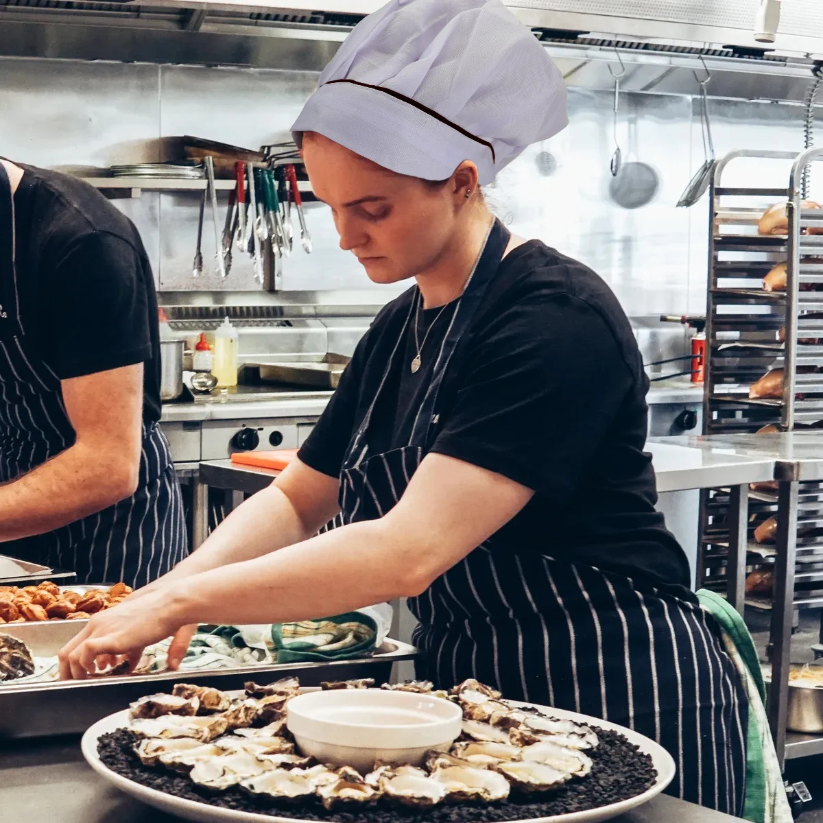 Chapeau de Chef champignon, 2 pièces, pour cuisiniers de Restaurant, gâteaux, cuisine, uniforme classique de travail