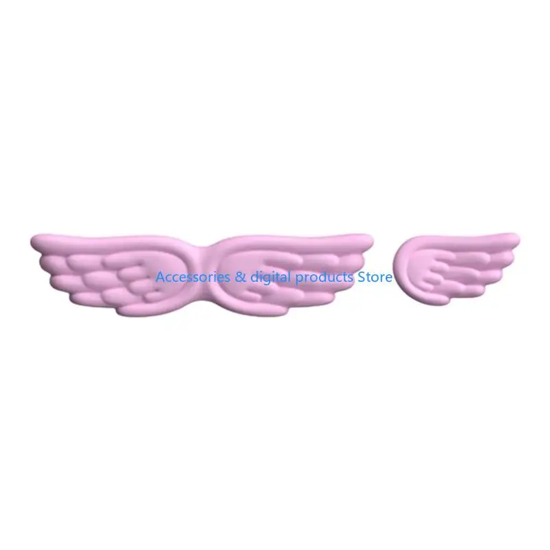 77JD Angel Wing Pattern Silicone Keyboards Wrist Rest Mouse Pad Set Comfortable Ergonomic Design NonSlip Office Accessory view 4