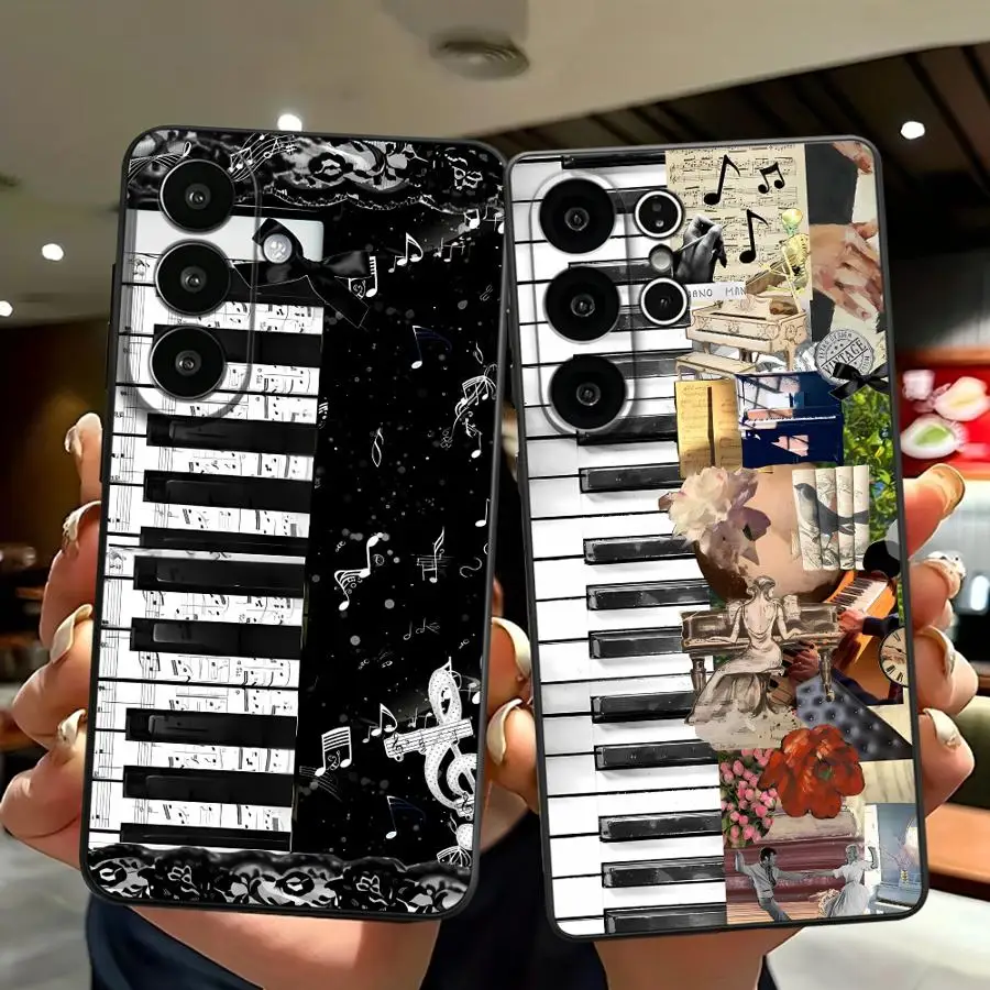 Lace Piano Phone Cover Case for Samsung Galaxy S26 Ultra Note 20 8 9 10 S23 S24+ S26+ S25+ S20 S10 S9 S21 FE S25 Plus S24