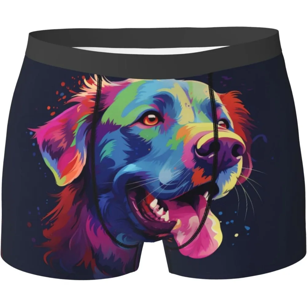 

Мужские трусы-боксеры, дышащее нижнее белье, трусы-боксеры для мужчин, красочные шорты для собак, удобный мягкий багажник