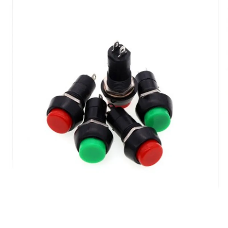 1pcs PBS-11A PBS-11B 12mm self-locking Self-Recovery Plastic Push Button Switch momentary 3A 250V AC 2PIN