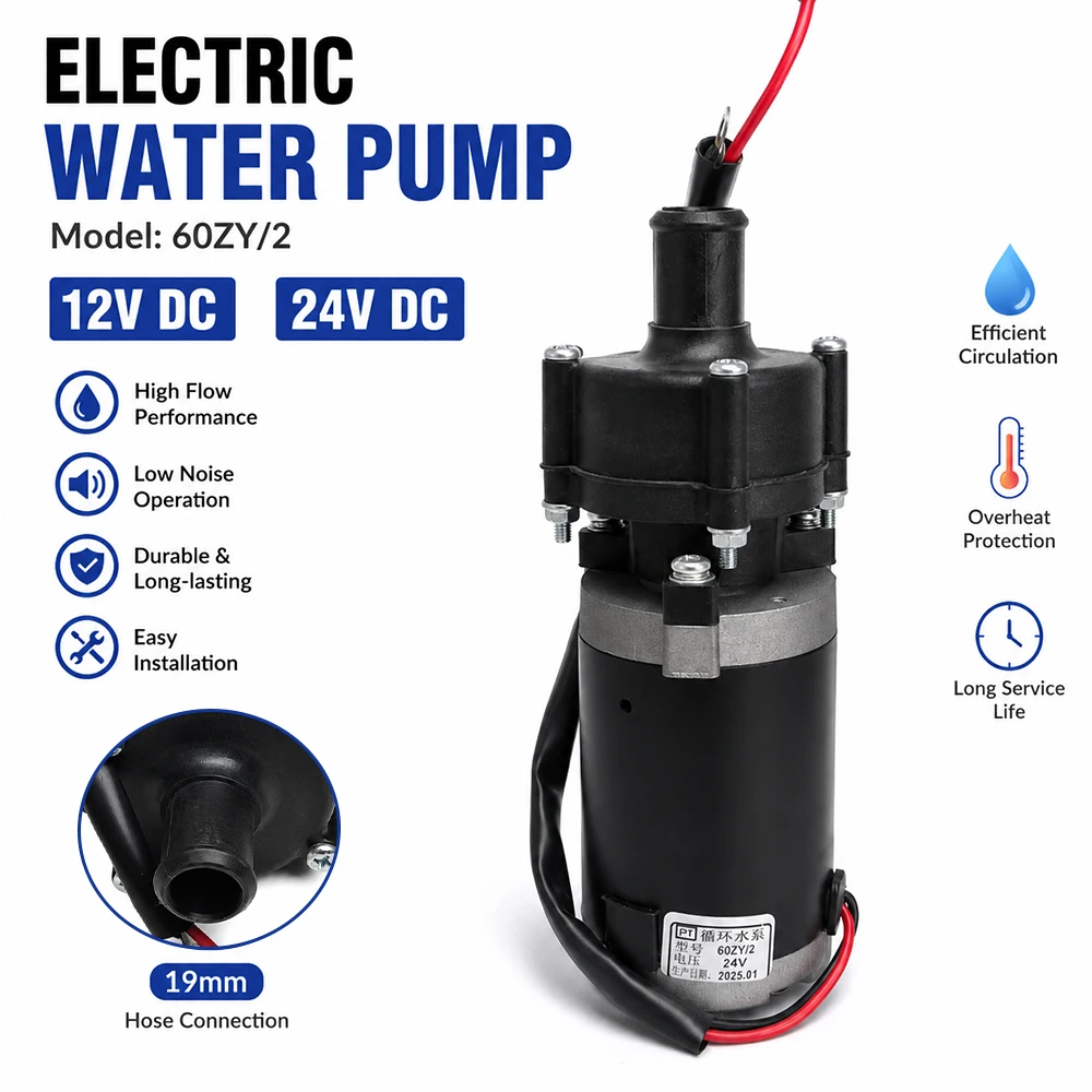 19mm Electric Circulation Water Pump 12V 24V Coolant Pump for Diesel Parking Heater Automotive Water Pump