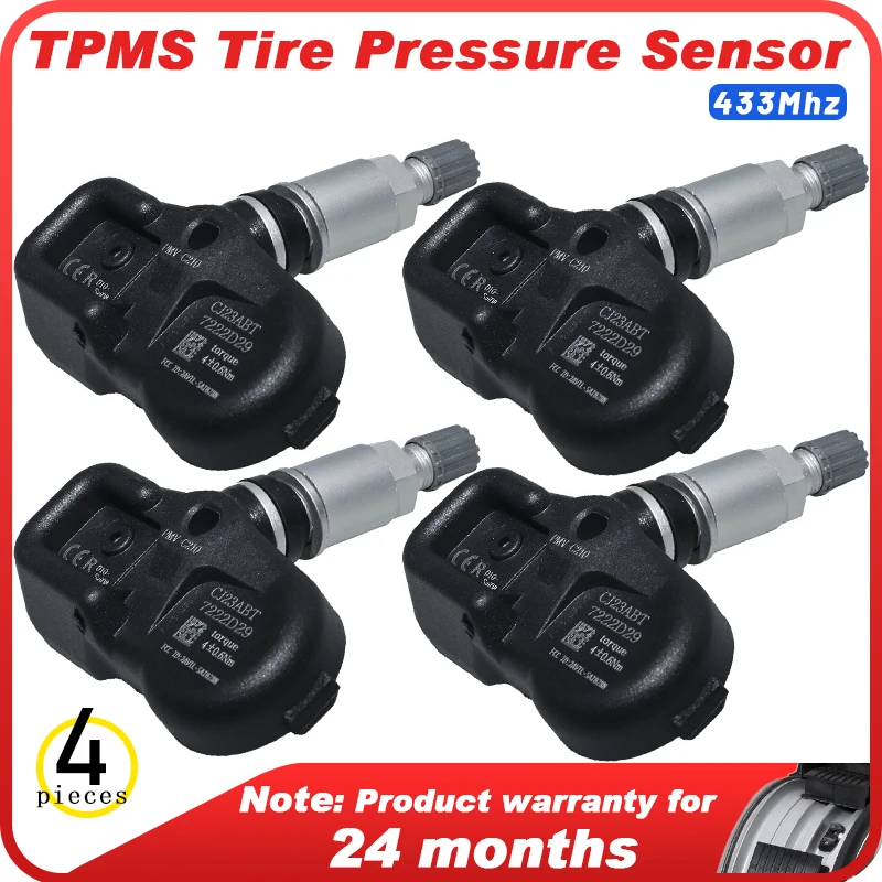 4PCS Tire Pressure Sensor 433MHZ For Lexus LC Series Toyota Alphard 2012-2020 Camry 2014- Corolla 2007-2018 PMV-C210 4260702030