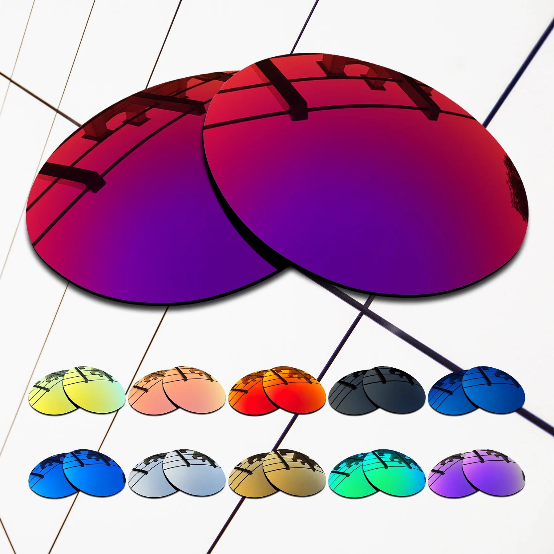 Wholesale E.O.S Polarized Replacement Lenses for Oakley Plantaris OO9437 - 63mm Sunglasses - Varieties Colors