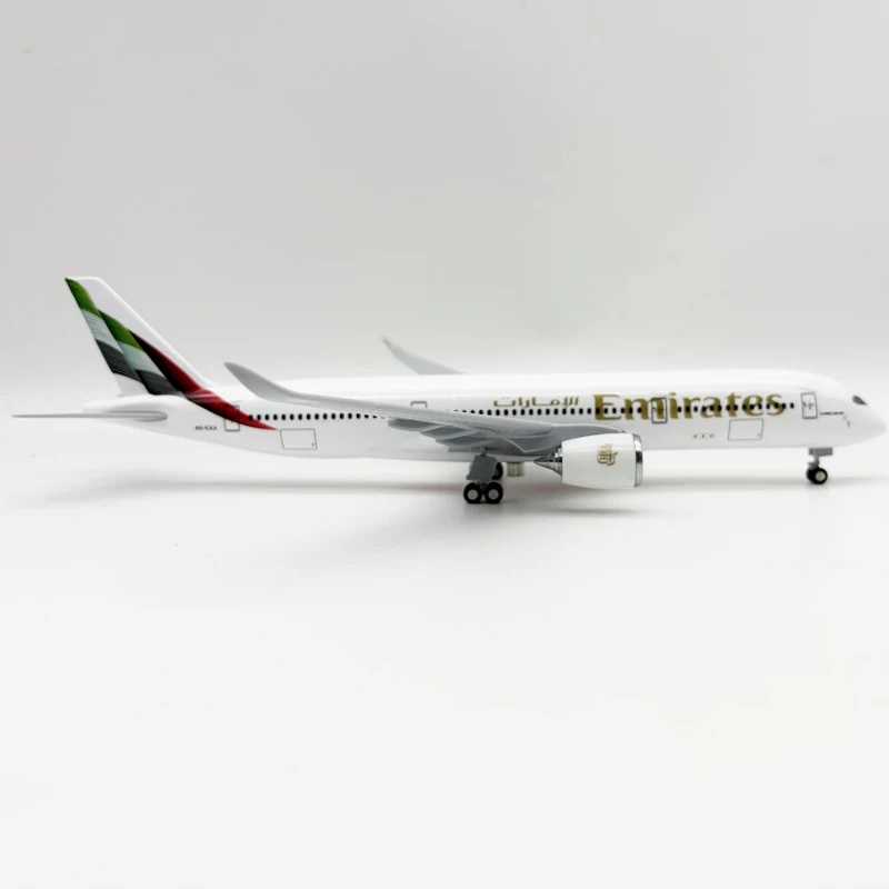 1/250 Scale Airplanes 30cm A350 Emirates Airways Resin Plane Model Diecast With Display Base For Aviation Gifts Desk Accessories