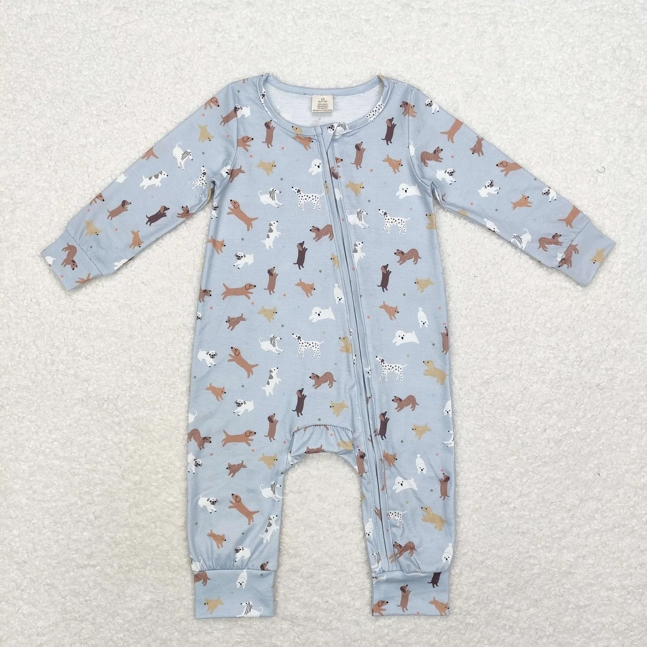 

Wholesale Newborn Coverall Bodysuit Jumpsuit Baby Boy Zipper Children Romper Kids Toddler Long Sleeves Dog One-piece