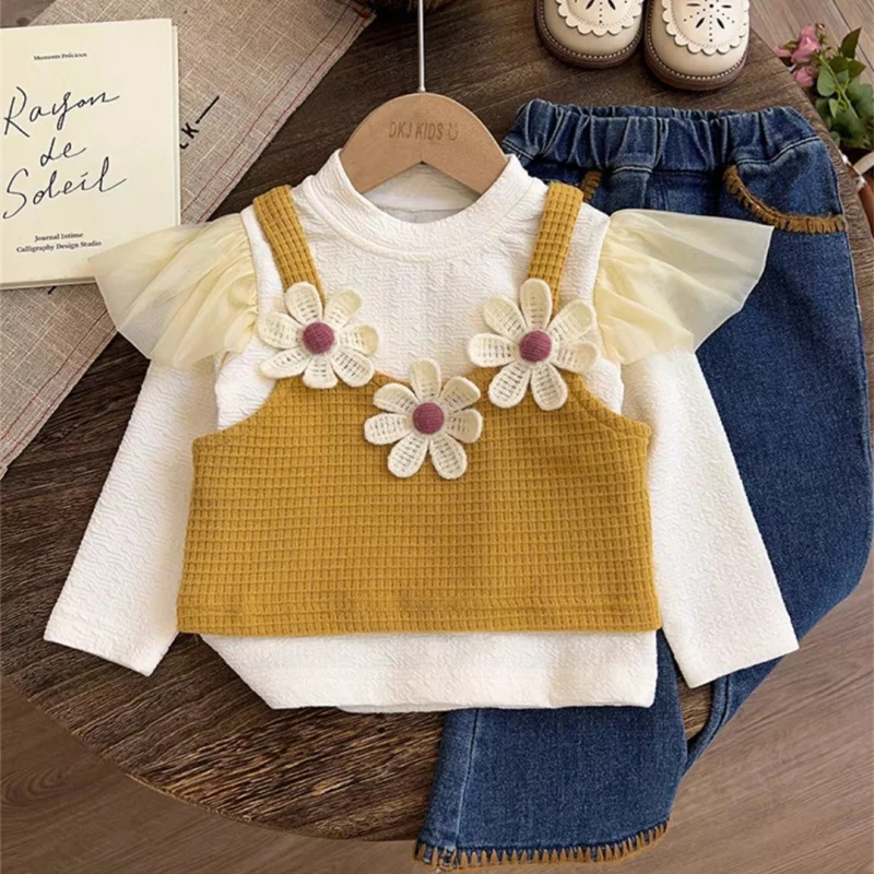 

Girls Suit Spring and Autumn2024New Children's Autumn Clothes Western Style Fashion Baby Girl Autumn Clothing Korean Style