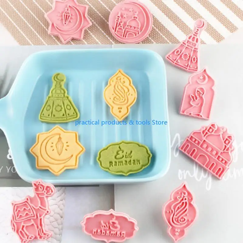 77jb 8 peças moldes biscoito plástico moldes corte diy assado cortadores biscoitos moldes cozimento acessórios o