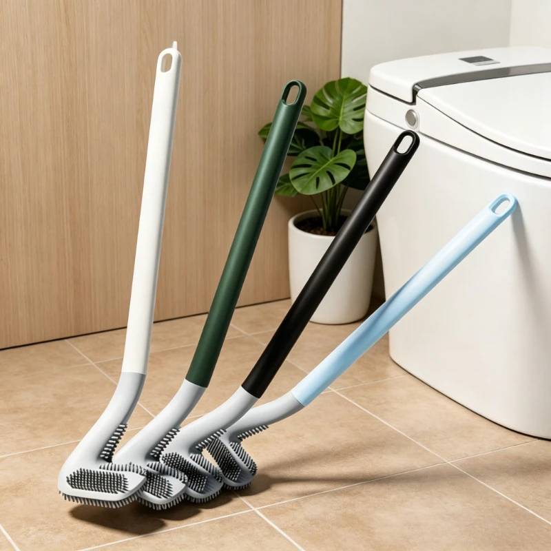 Silicone Golf Toilet Brush with Holder Set, Wall Mounted Dee