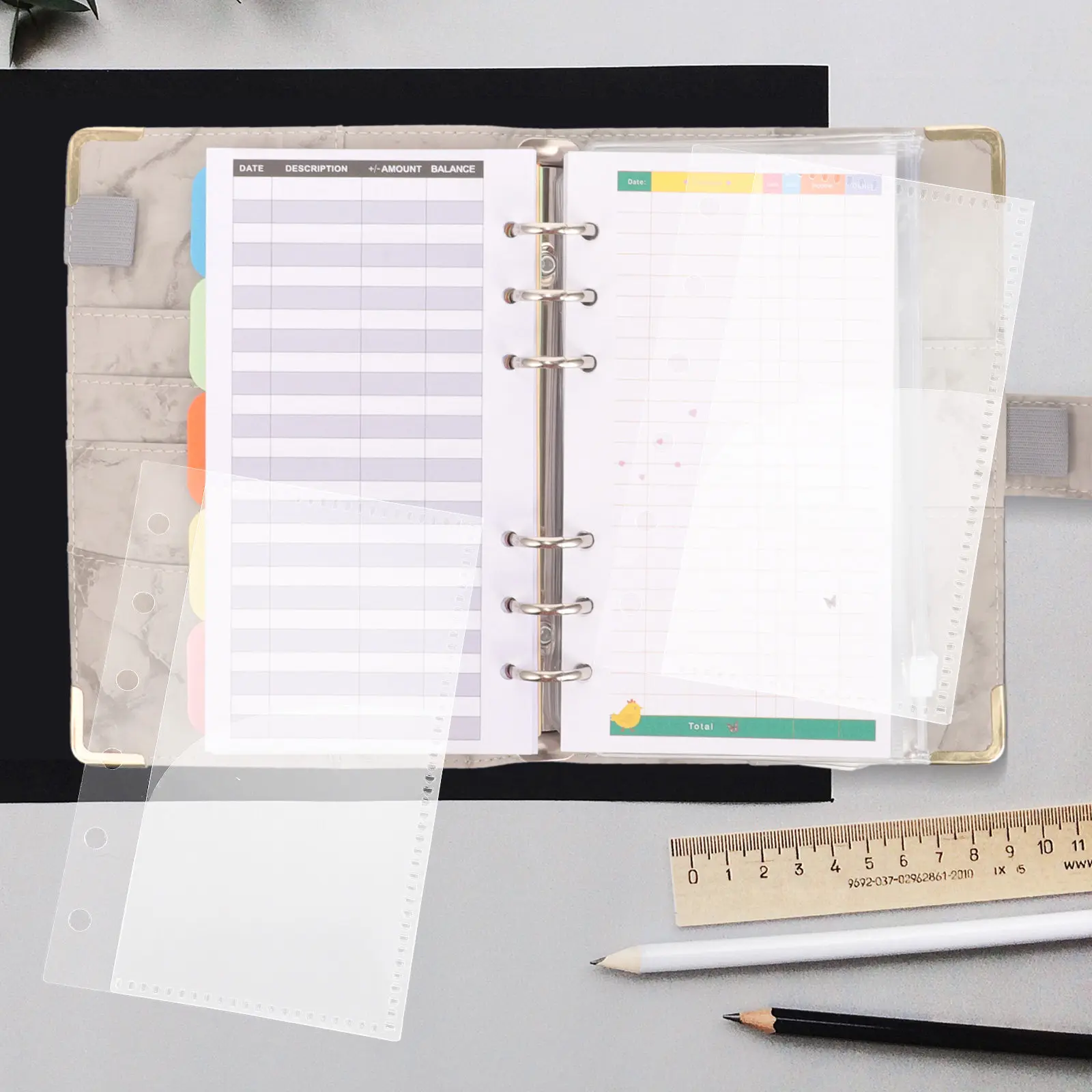 

Набор из 5 функциональных вкладышей для бюджетных книг из высококачественного полипропилена, для ежедневного использования, идеальный подарок для различных сценариев применения