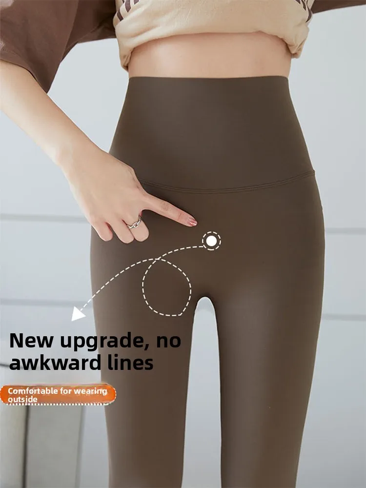 

Spring Autumn Thin Yoga Fitn Women's Leggings Abdomen Tummy Control Butt Lifting Elastic Boting Pants Long Pants