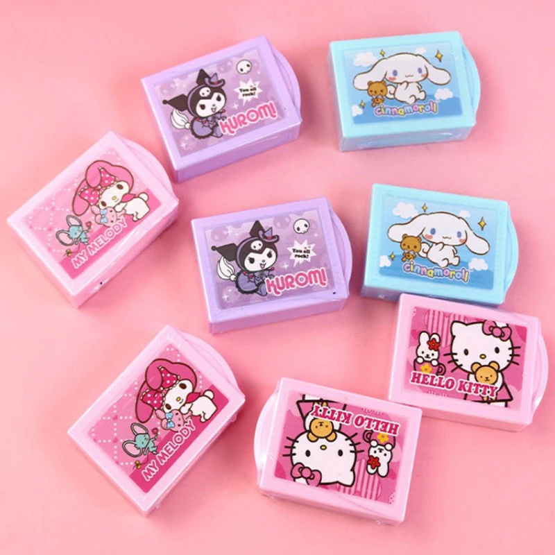 Creative Stationery Sanrio Magic Box Eraser Cinnamon Roll Cute Cartoon Desk Accessories Kawaii Press Eraser Japanese Sanrio