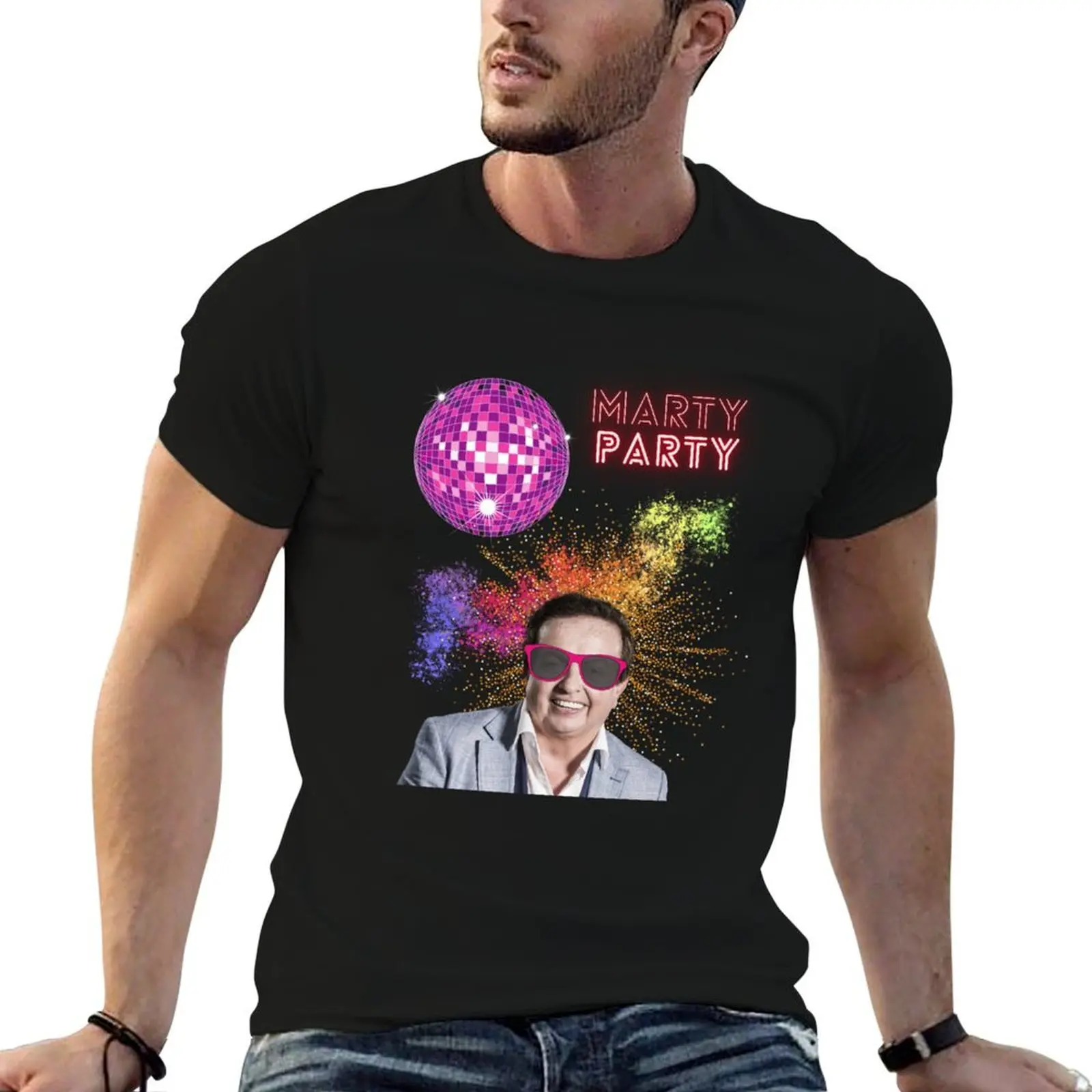 

Marty Party Baseball  Sleeve T-Shirt football t shirt Short sleeve tee sweat t shirts for men