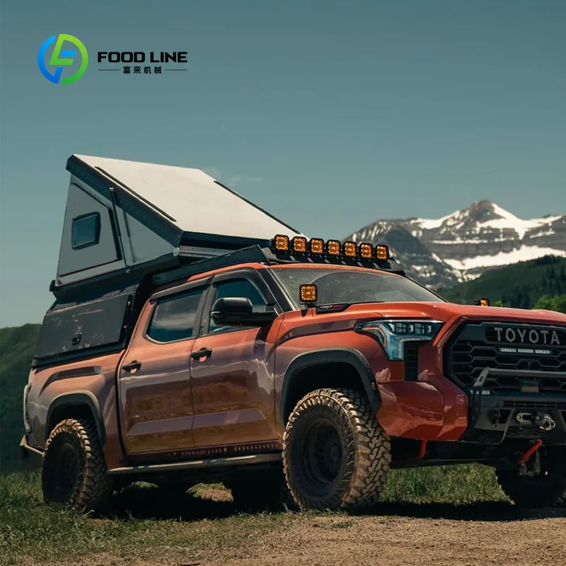 Customized pickup wedge camper unit sliding side window locking mechanism for mid‑size offroad pickup truck camping conversion