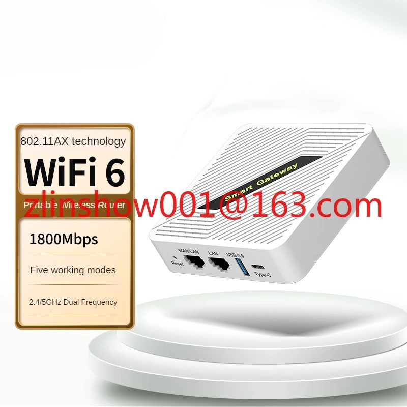 Hot Selling Starlink Mini Router 1800Mbps OpenWRT Wifi 6 Router Type c Power Supply AX1800 Portable Wireless VPN WiFi Router