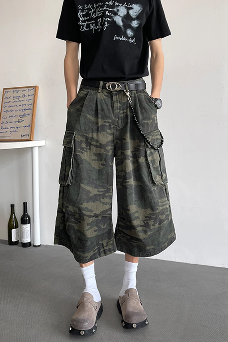 Unisex Cargo Shorts New Summer Trendy Breathable Cotton Blend Trend Camouflage Capri Pants Streetwear Urban Shopping Men Women view 6