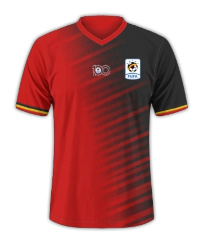 2026/27 New Uganda Men's Home 3D Printed Jersey Oversized Quick Drying T-shirt Suitable for Matches and Training