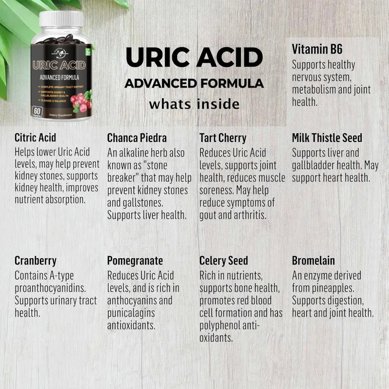 التوت البري والبقدونس والكرز الحامض وشوك الحليب والبروملين - يستخدم للكبد والمسالك البولية للنظافة والصحة 60 كبسولة #2