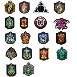 Patch per ricamo Harried Potter toppe per adesivi da stiro fai da te per vestiti Gryffindor House Badge e armband Sticker abbigliamento Decor