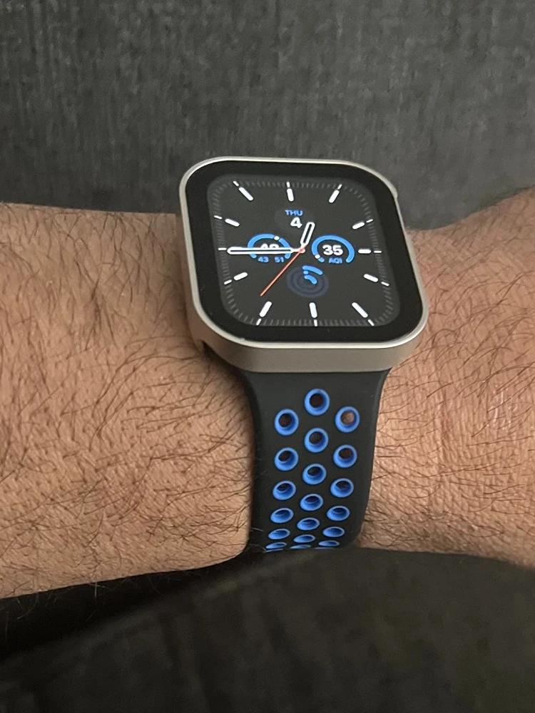 Glas+Hülle für Apple Watch 46mm 42mm 44mm 45mm 40mm 41mm mit geradem Rand, Displayschutzfolie, Schutzhülle für iWatch 11 10 9 8 7 SE 6 4 5