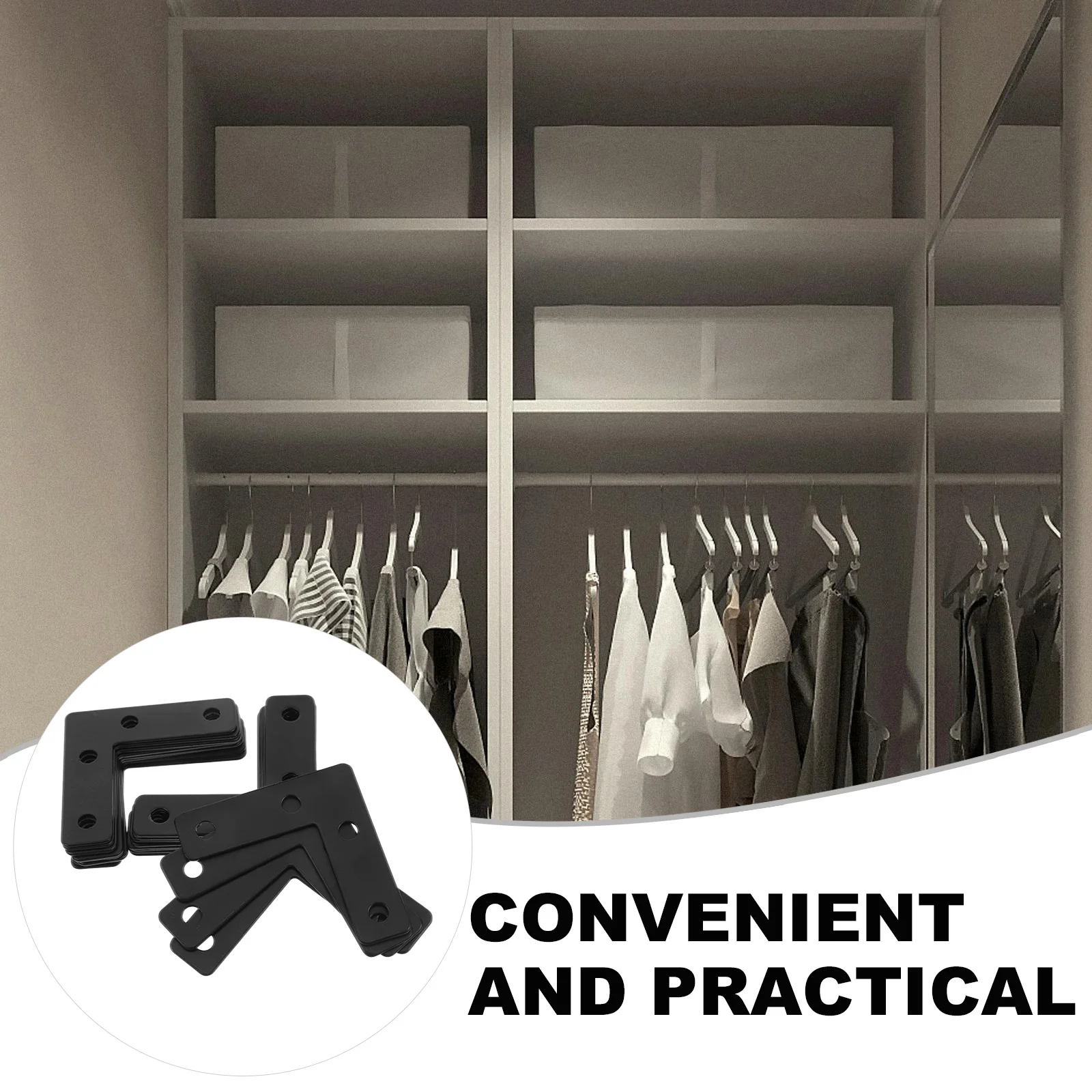 20 قطعة من الفولاذ المقاوم للصدأ على شكل حرف L دعامات زاوية مسطحة تدعم تقوية الأثاث مشاريع ذاتية الصنع لتحسين المنزل #6