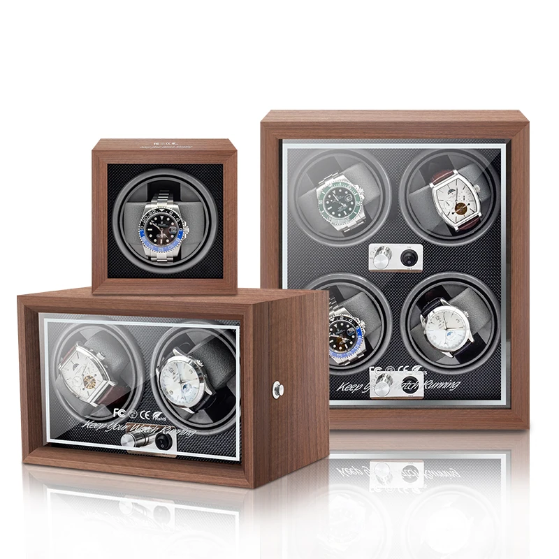 IBBETON Spot Goods Luxury Gift Brand Wood Watch Winder Box High-End 1 Slot Automatic Watches Box with Mabuchi Moto