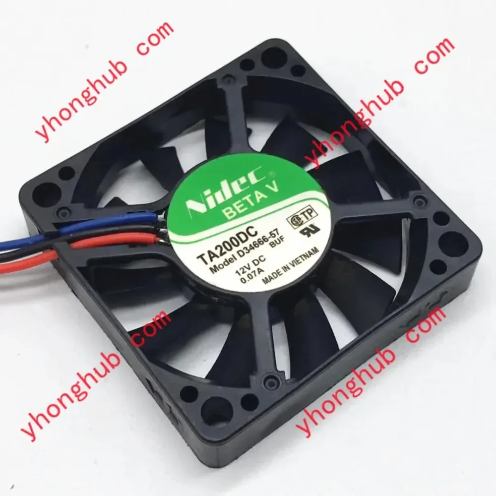 

Вентилятор охлаждения Nidec D34666-57 BUF DC 12V 0.07A 50x50x10mm 3-проводной