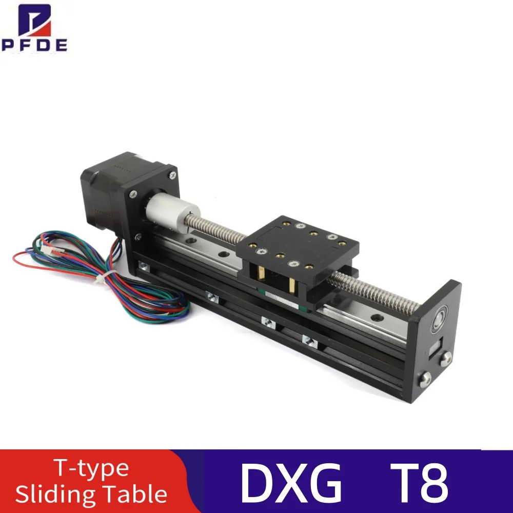 Nema17 Mini Precision Stepper Motor Linear Guide Slide Table Stroke 50~200mm  T8 Screw Electric Slide Module Worktable